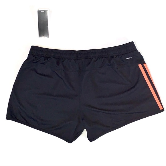 ADIDAS Women Black Orange Climalite Running Shorts - Picture 4 of 6